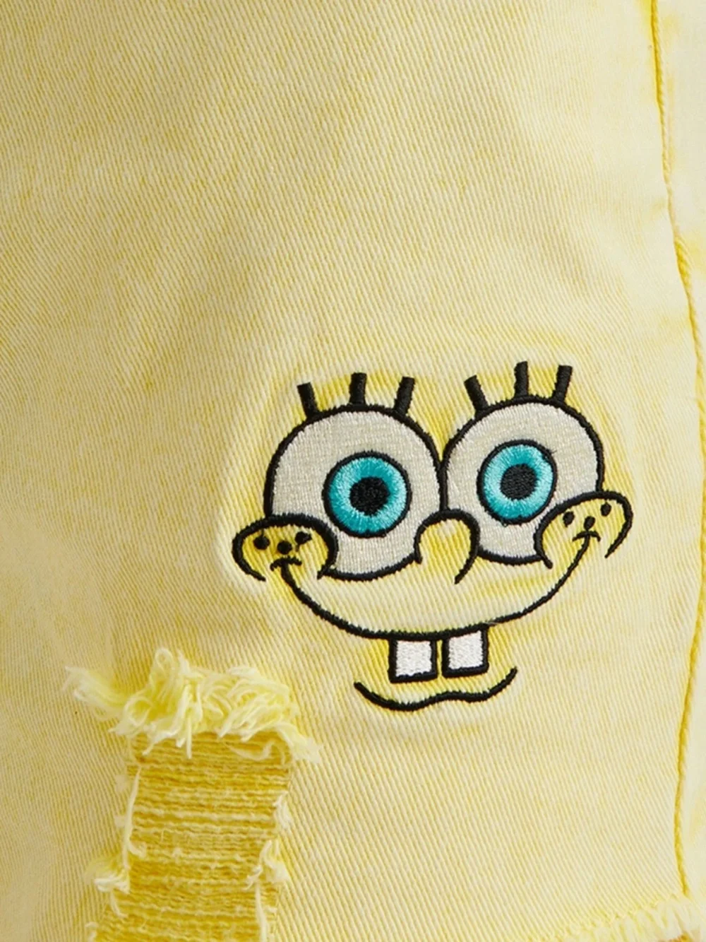 Sponge Bob Justice Girls Yellow Sequin Denim Shorts Size 8 NWT